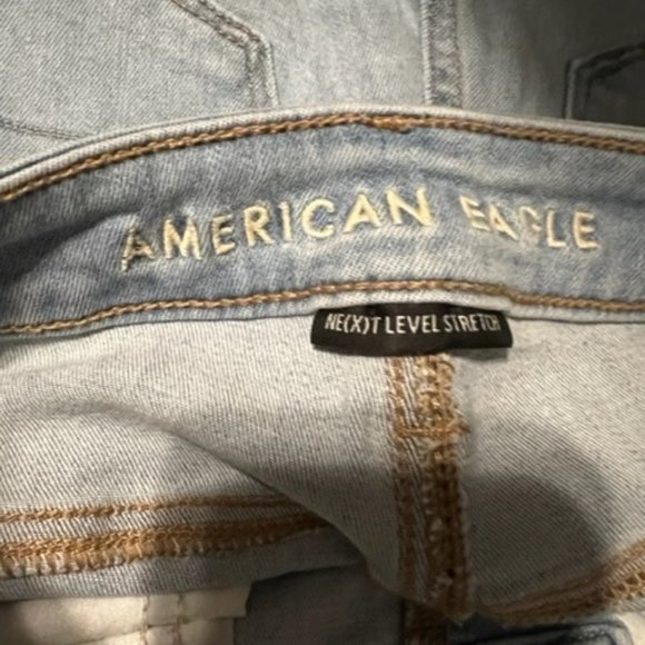 AMERICAN EAGLE Women's Jeans Next Level Stretch High Waisted Button Fly 4Long - Picture 6 of 6